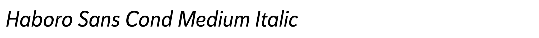Haboro Sans Cond Medium Italic image